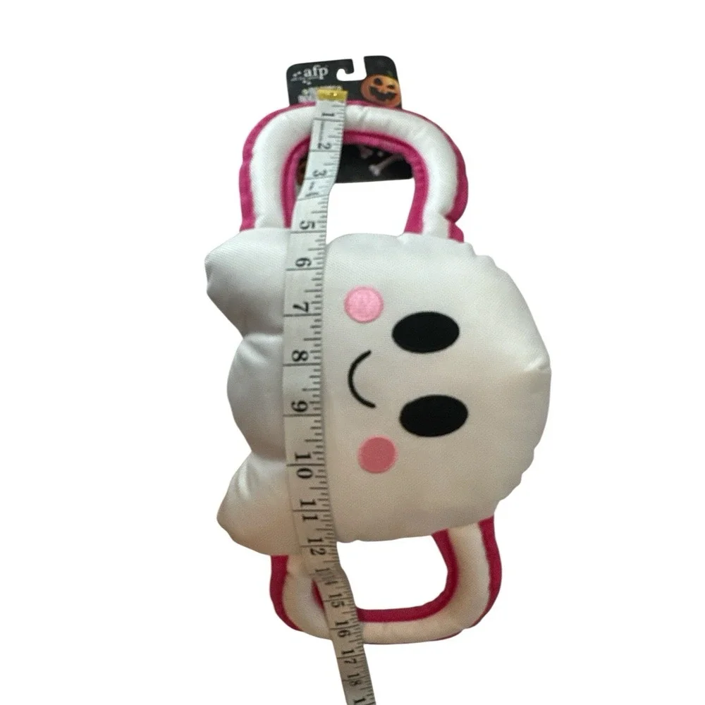 New afp All For Paws Halloween Dog Toys Spooky‎ Plush Ghosts White Pink